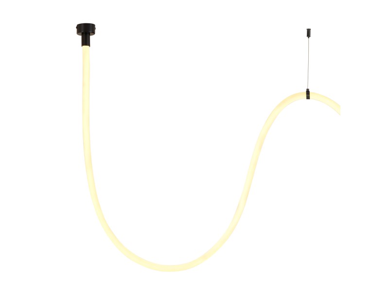 Lampa wisząca SNAKE LED wąż ledowy czarna 300 cm Step Into Design
