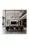 Lampa wisząca ASTRIFERO-15, 110cm - transparentno czarna - Step Into Design