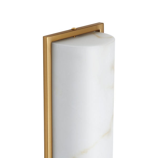Lampa ścienna MURO LED 66 cm - biały alabaster, złote detale Step Into Design