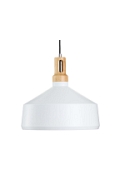 Lampa wisząca NORDIC WOODY biało drewniana 35 cm - Step Into Design
