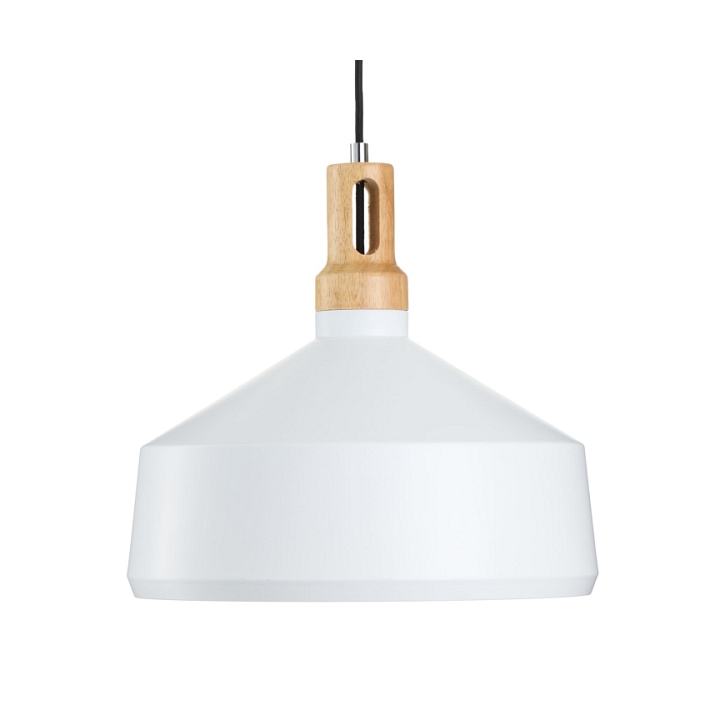 Lampa wisząca NORDIC WOODY biało drewniana 35 cm - Step Into Design