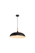 Lampa wisząca SAUCER 45 cm - czarna minimalistyczna oprawa do wnętrz nowoczesnych - Step Into Design