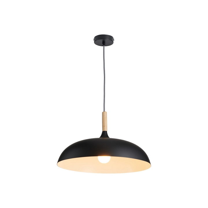 Lampa wisząca SAUCER 45 cm - czarna minimalistyczna oprawa do wnętrz nowoczesnych - Step Into Design