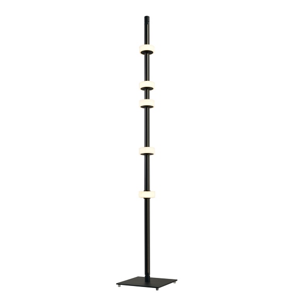 RINGO - smukła lampa podłogowa LED, metalowa, czarna, 182 cm Step Into Design