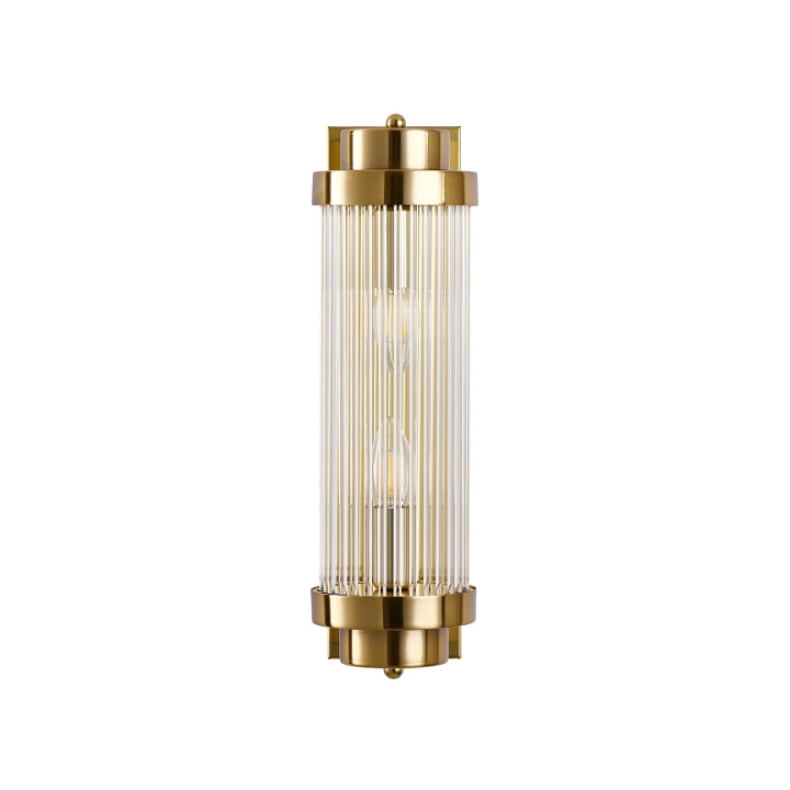 Lampa ścienna STELO 60 cm - kinkiet kryształowy LED, rama metalowa, złoty - Step Into Design