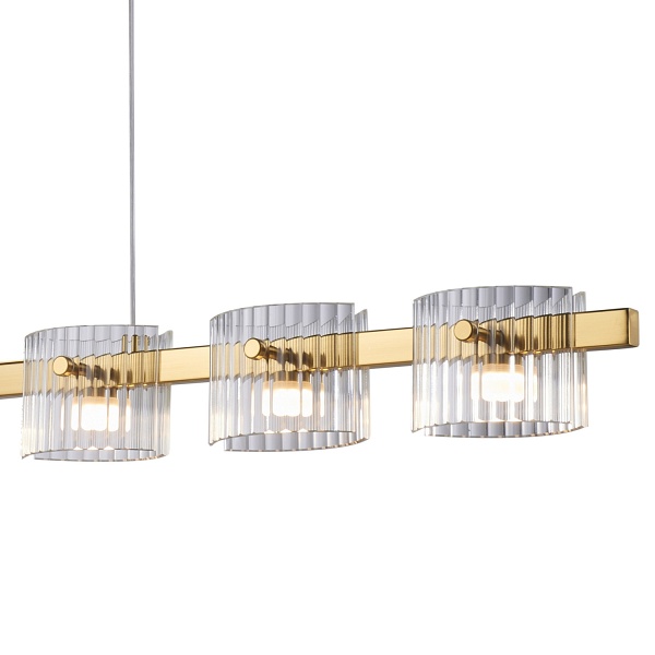 Lampa wisząca LED BACCIO złota 120 cm - nowoczesna lampa nad stół i wyspę Step Into Design