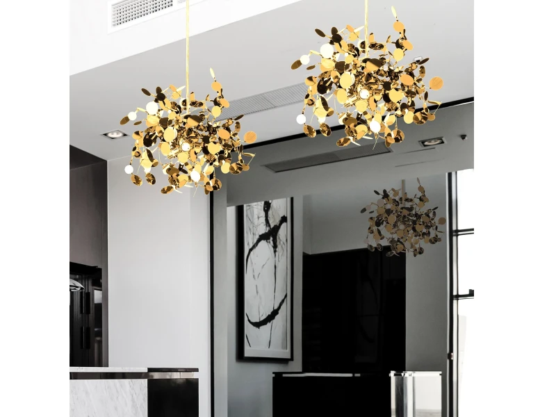 Lampa wisząca MONETTI złota 40 cm Step Into Design