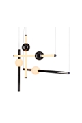 Lampa wisząca O-LINE L-4 LED czarna 110 cm - Step Into Design