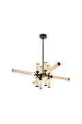Lampa wisząca QUADRO-12 LED bursztynowe szklane klosze - Step Into Design