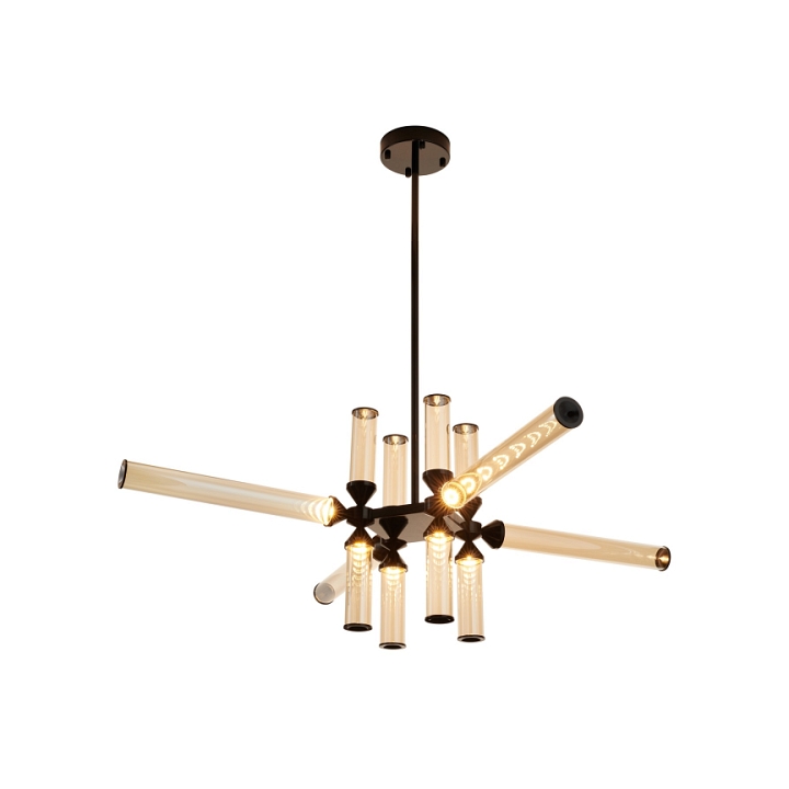 Lampa wisząca QUADRO-12 LED bursztynowe szklane klosze - Step Into Design