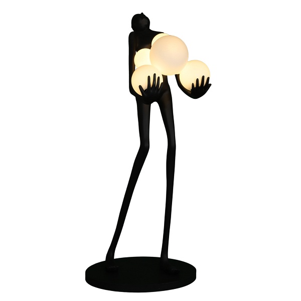 Lampa podłogowa WOMAN BLACK czarna 180 cm Step Into Design