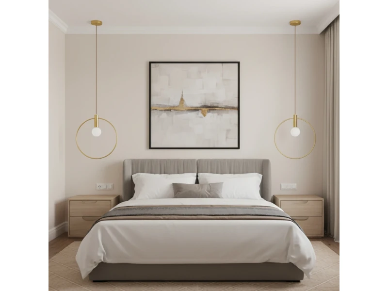 Lampa wisząca BELLA 25- 25 cm, złoty ring Step Into Design