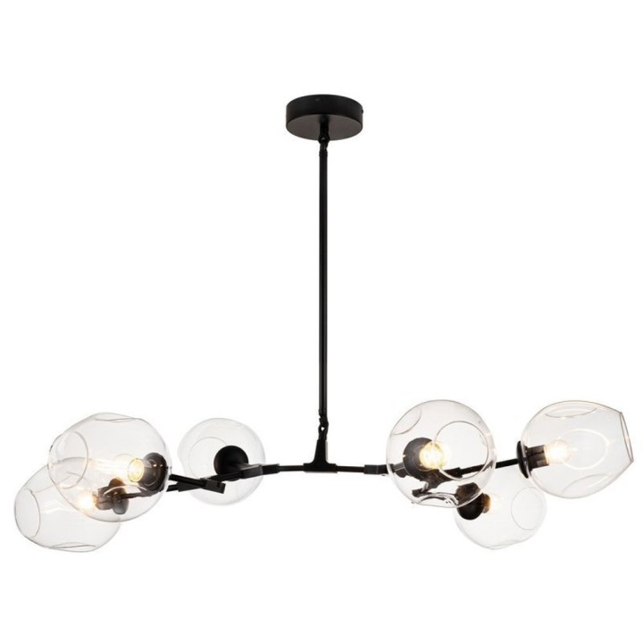 Lampa wisząca MODERN ORCHID-6 transparentno czarna 130 cm Step Into Design