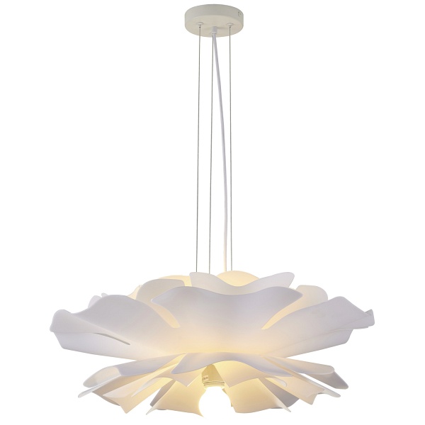 Lampa wisząca PEONY biała 50 cm - nowoczesna lampa sufitowa do salonu Step Into Design