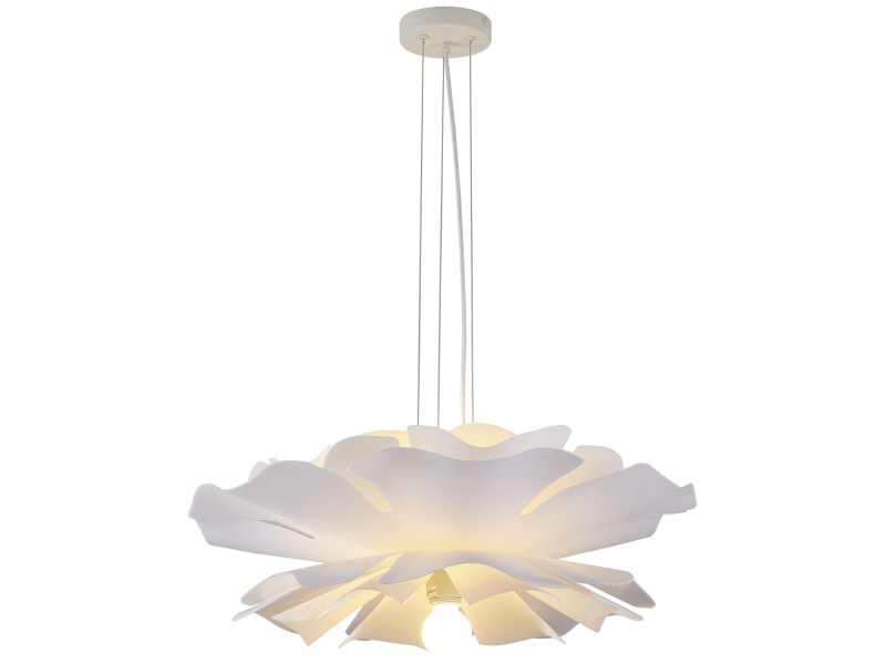 Lampa wisząca PEONY biała 50 cm - nowoczesna lampa sufitowa do salonu Step Into Design