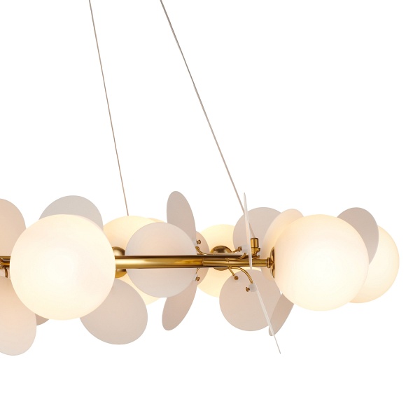 Lampa wisząca CHIC biało złota 105 cm - nowoczesna lampa do salonu Step Into Design