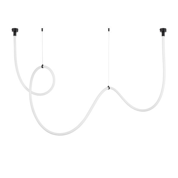 Lampa wisząca SNAKE LED wąż ledowy czarna 400 cm Step Into Design