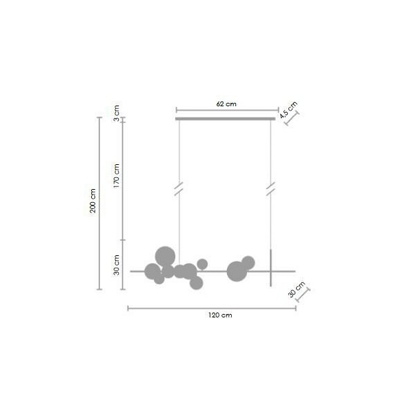 Lampa wisząca ORION LONG-120 czarna 120 cm Step Into Design