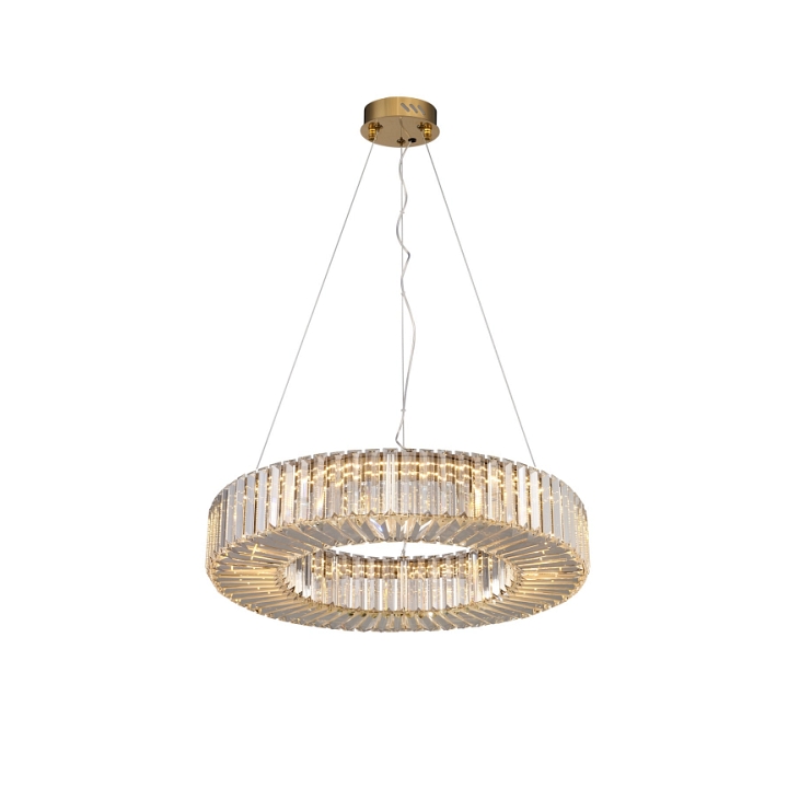 Lampa wisząca CRISTAL LED złota 60 cm - Step Into Design