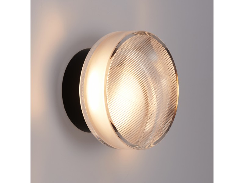 Lampa ścienna CARMELLO LED transparentna czarna 13,5 cm Step Into Design