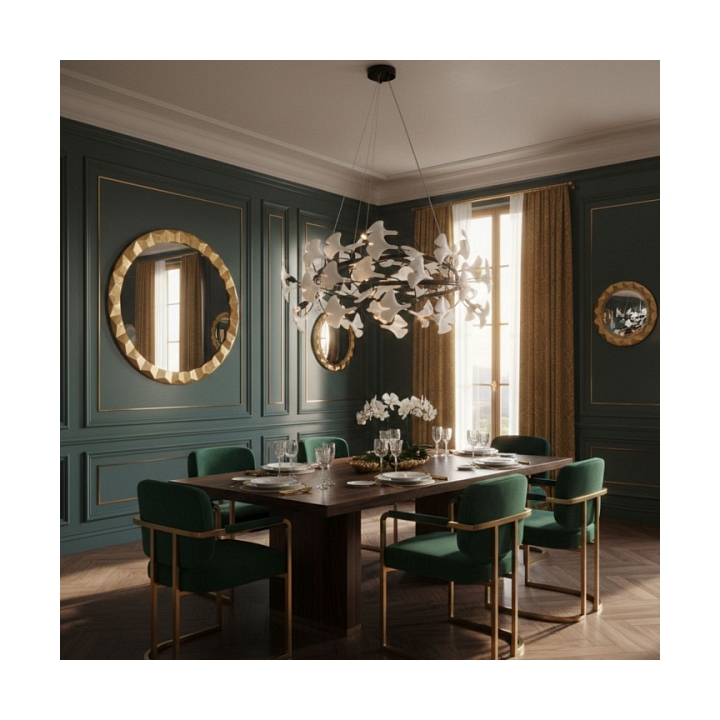 Lampa wisząca BOTANIKA 150 cm - czarna, G9, regulowana, designerska - Step Into Design