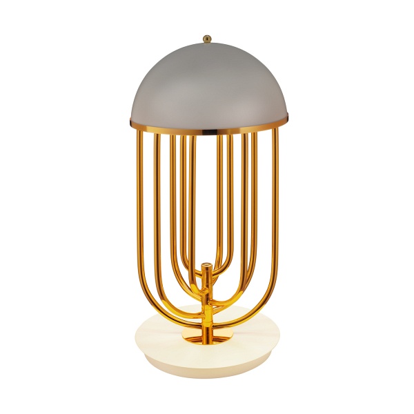 Lampa stołowa DOLCE VITA biało złota 60 cm Step Into Design