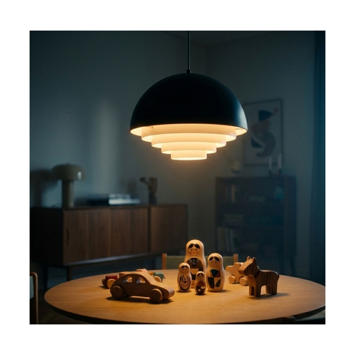 Lampa wisząca DIVERSO 35 cm - czarna matowa - Step Into Design