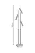 Lampa stojąca GOLDEN PIPE-3 czarno złota 180 cm Step Into Design