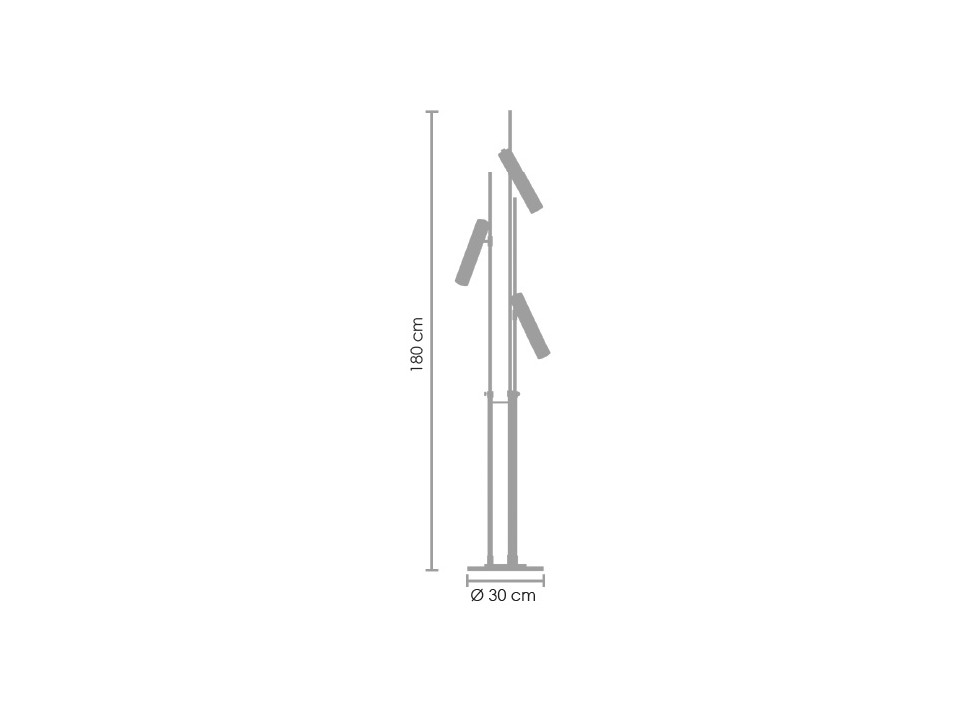 Lampa stojąca GOLDEN PIPE-3 czarno złota 180 cm Step Into Design