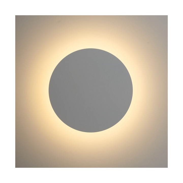 Lampa ścienna NYX 20 cm - LED okrągła, metalowa, biała - Step Into Design
