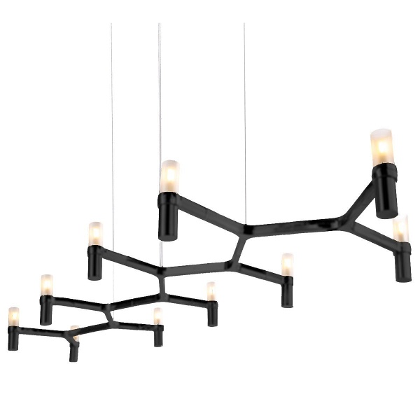 Lampa wisząca CANDLES-10 czarna 165 cm Step Into Design