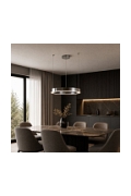 Lampa wisząca CIRCLE 60 cm - LED, ring tytanowy - Step Into Design