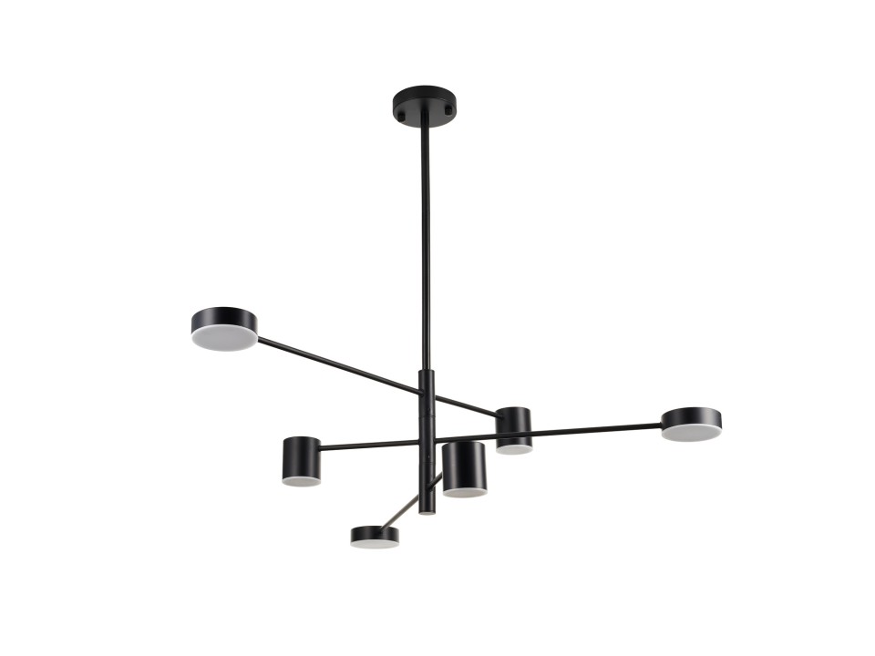 Lampa wisząca CLEX - 6P LED czarna 100 cm Step Into Design