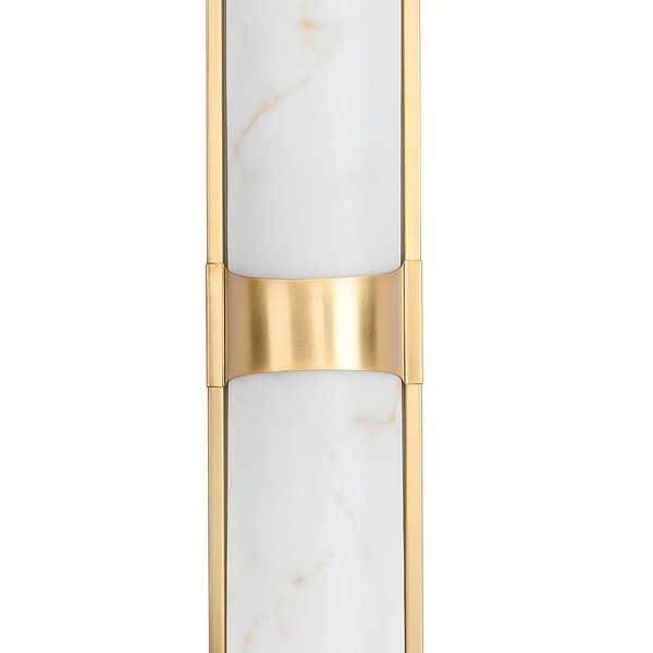 Lampa ścienna MURO LED 66 cm - biały alabaster, złote detale Step Into Design