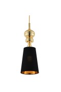 Lampa wisząca QUEEN-1 złoto czarna 18 cm Step Into Design