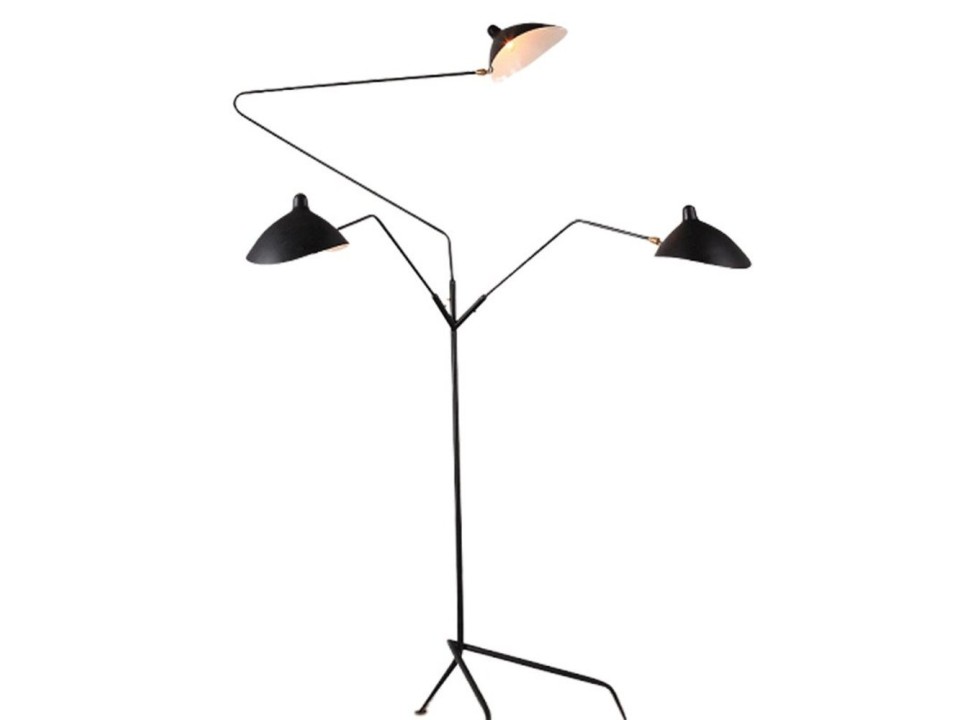 Lampa podłogowa CRANE-3F czarna 210 cm Step Into Design