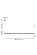 Lampa wisząca BEAM-80 LED tytan 80 cm Step Into Design