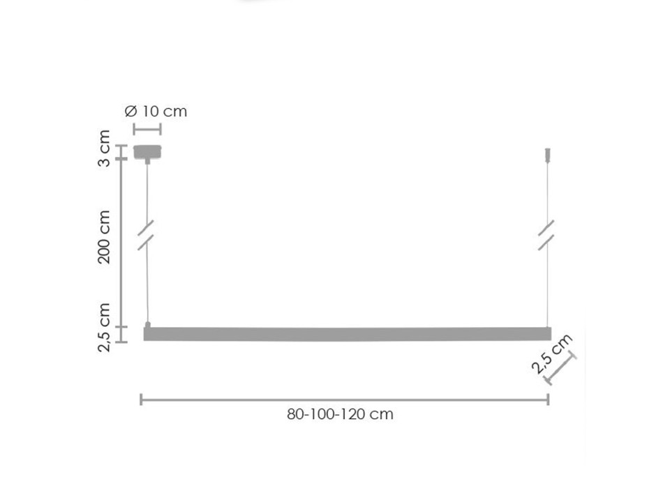 Lampa wisząca BEAM-80 LED tytan 80 cm Step Into Design