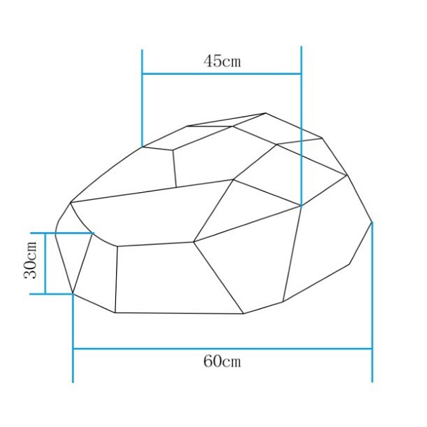 Lampa ogrodowa kamień DIAMOND L LED RGBW 16 kolorów 60 cm Step Into Design