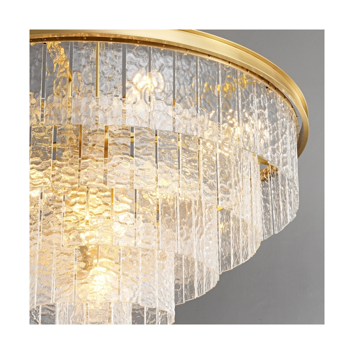 Lampa wisząca ICELAND 60 cm, mosiężno kryształowa - Step Into Design