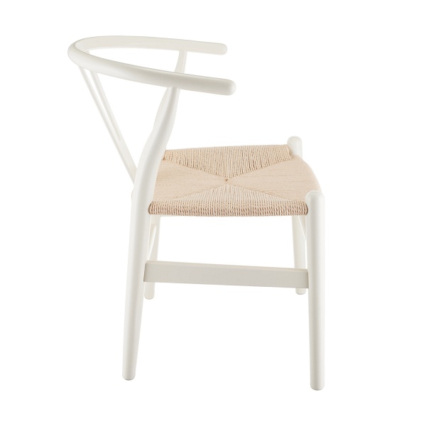 Krzesło BONBON biało naturalne rattanowo jesionowe Step Into Design