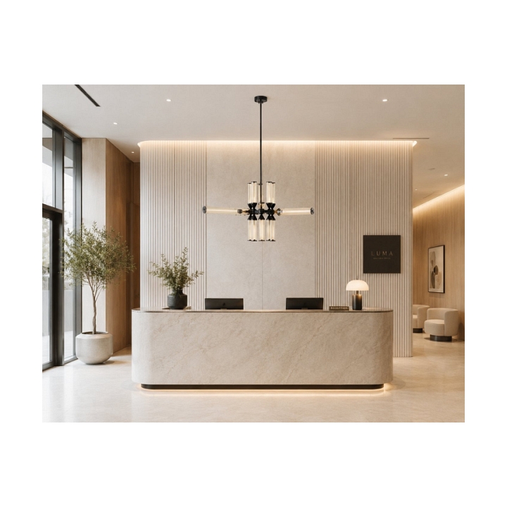 Lampa wisząca QUADRO-12 LED bursztynowe szklane klosze - Step Into Design