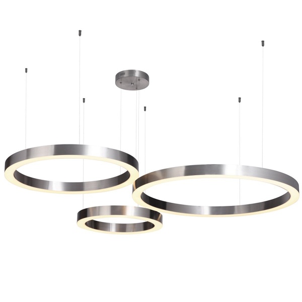 Lampa wisząca CIRCLE 80 cm - LED, ring tytanowy Step Into Design