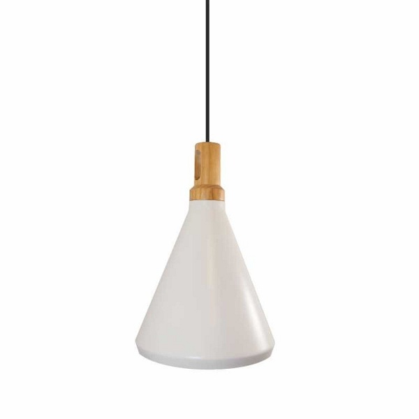 Lampa wisząca NORDIC WOODY biało drewniana 25 cm Step Into Design