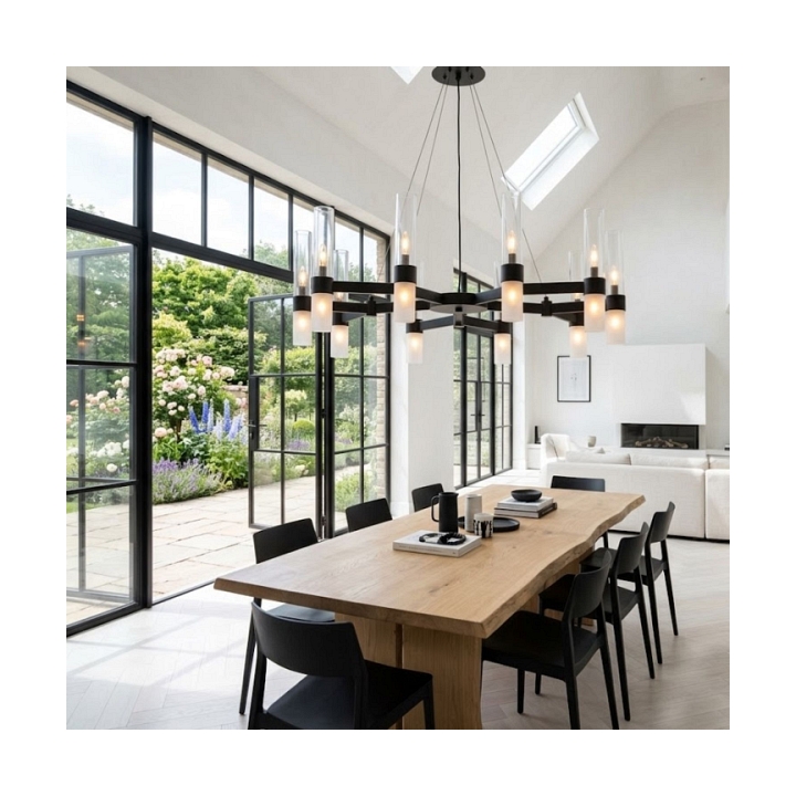 Lampa wisząca CANDELA-10 czarna 85 cm - Step Into Design