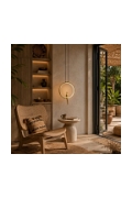 Lampa wisząca AMICI 27 cm - LED, metal, złoty ring z dekoracyjną złotą postacią - Step Into Design