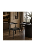Krzesło CLASSY jesionowe w kolorze czarnym z poduszką ze skóry eko - Step Into Design