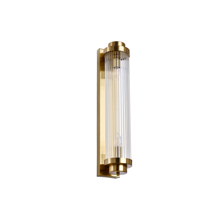 Lampa ścienna STELO 60 cm - kinkiet kryształowy LED, rama metalowa, złoty - Step Into Design