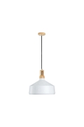 Lampa wisząca NORDIC WOODY biało drewniana 35 cm - Step Into Design