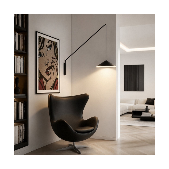 Lampa ścienna SWING czarna 140 cm - Step Into Design